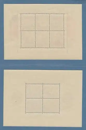 DDR 1953  Karl Marx-Blockpaar gezähnt Mi.-Nr. Block 8A und 9A ** 