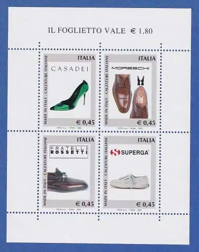 Italien 2004 Blockausgabe Made in Italy - Schuhe  Mi.-Nr. Block 35 **