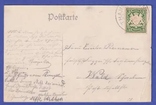 Bayern AK Thannhausen Ortsansichten gelaufen nach Wald bei Tussenhausen 1909 (?)