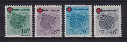 Französische Zone Württemberg 1949 Rotes Kreuz Mi.-Nr. 40-43 A postfrisch **
