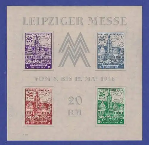 SBZ West-Sachsen 1946 Leipziger Messe Messeblock Mi.-Nr. Block 5 X postfrisch **