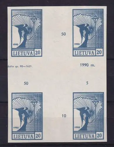 Litauen 1990 Engel 20 Kopeken  Mi.-Nr. 459  Herzstück (*)