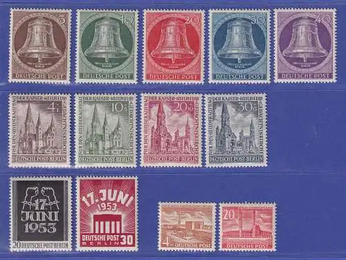 Berlin 1953 Jahrgang komplett 13 Werte Mi.-Nr. 101-113 postfrisch ** 