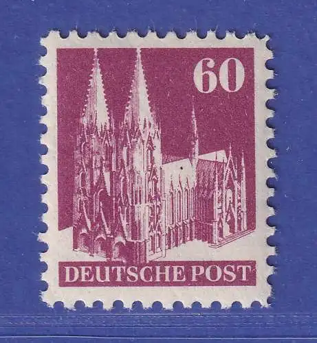 Bizone Bautenserie 60 Pfg Kölner Dom Mi.-Nr. 93 W I B postfrisch ** 