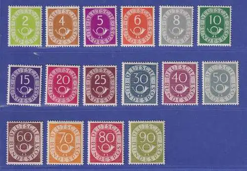Bundesrepublik 1951 Posthornsatz  Mi.-Nr. 123-138 kpl. postfrisch **