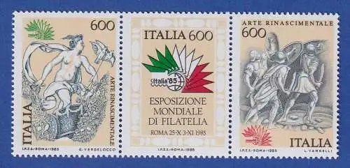 Italien 1985 Briefmarkenausst. ITALIA `85 Renaissancekunst  Mi.-Nr. 1907-09 **