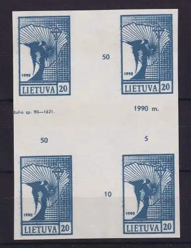Litauen 1990 Engel 20 Kopeken Mi.-Nr. 459 Herzstück (*)