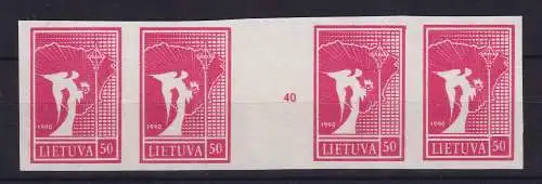 Litauen 1990 Engel 50 Kopeken  Mi.-Nr. 460 - 2 Paare mit Zwischensteg  (*)