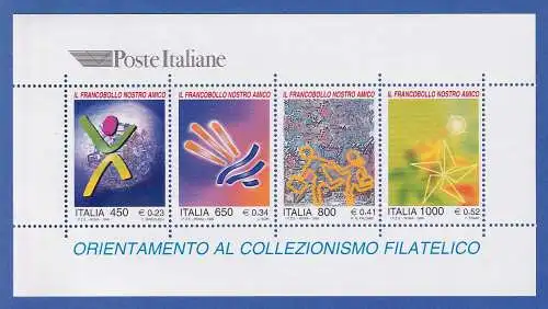 Italien 1999 Blockausgabe Kampagne, Förderung der Philatelie Mi.-Nr. Block 19 **