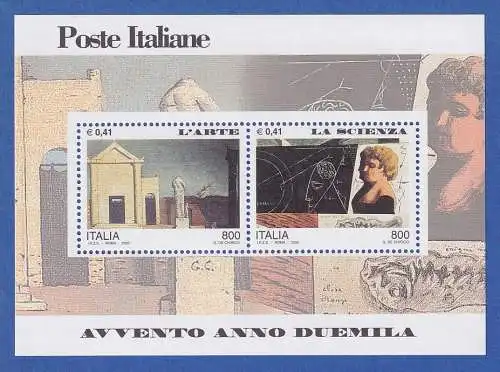 Italien 2000 Blockausgabe Eintritt in das Jahr 2000  Mi.-Nr. Block 21 **