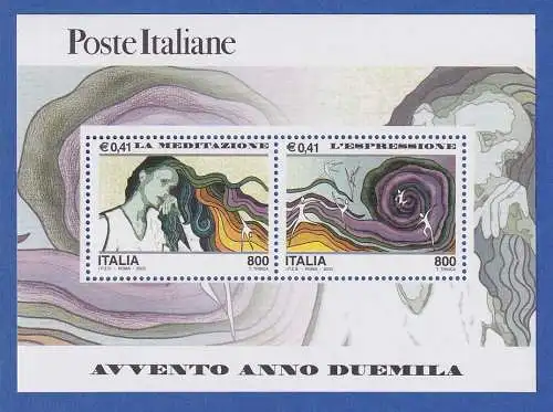 Italien 2000 Blockausgabe Eintritt in das Jahr 2000  Mi.-Nr. Block 26 **