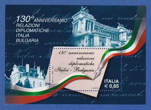 Italien 2009 Blockausgabe Beziehungen mit Bulgarien Mi.-Nr. Block 45 **