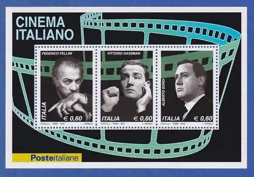Italien 2010 Blockausgabe Italienischer Film, Regisseure Mi.-Nr. Block 50 **