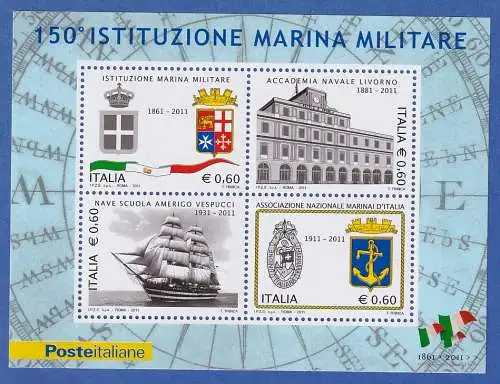 Italien 2011 Blockausgabe 150 Jahre Marine Mi.-Nr. Block 64 **