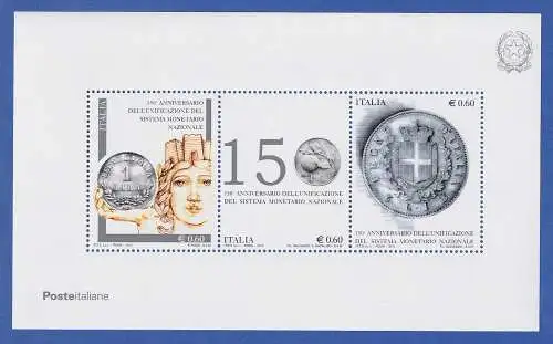 Italien 2012 Blockausgabe 150 Jahre italienische Lira Mi.-Nr. Block 68 **