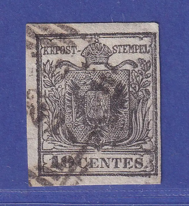 Lombardei-Venetien 1850 Wappen 10 C Mi.-Nr. 2 X c gestempelt gpr. PFENNINGER