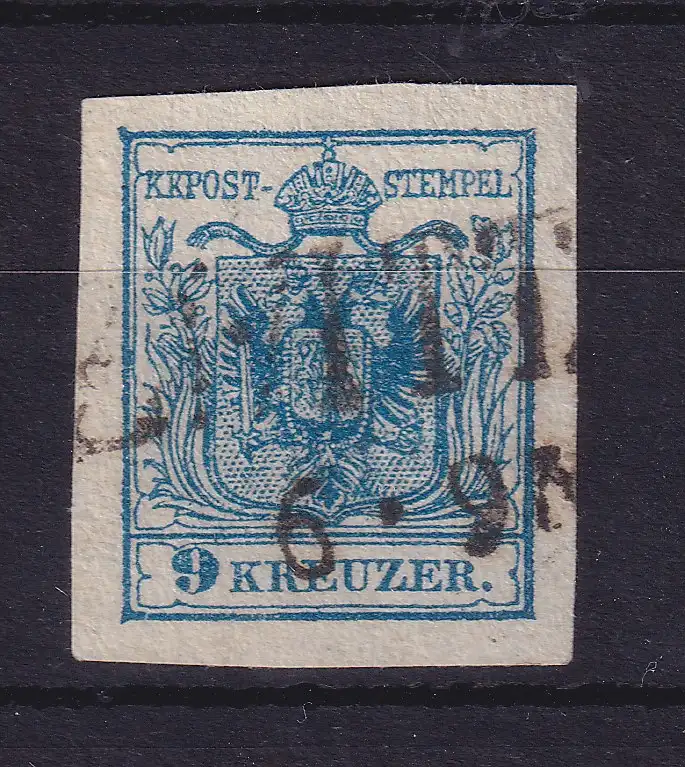 Österreich 1852 Wappen Mi.-Nr. 5 Xc Type III gestempelt