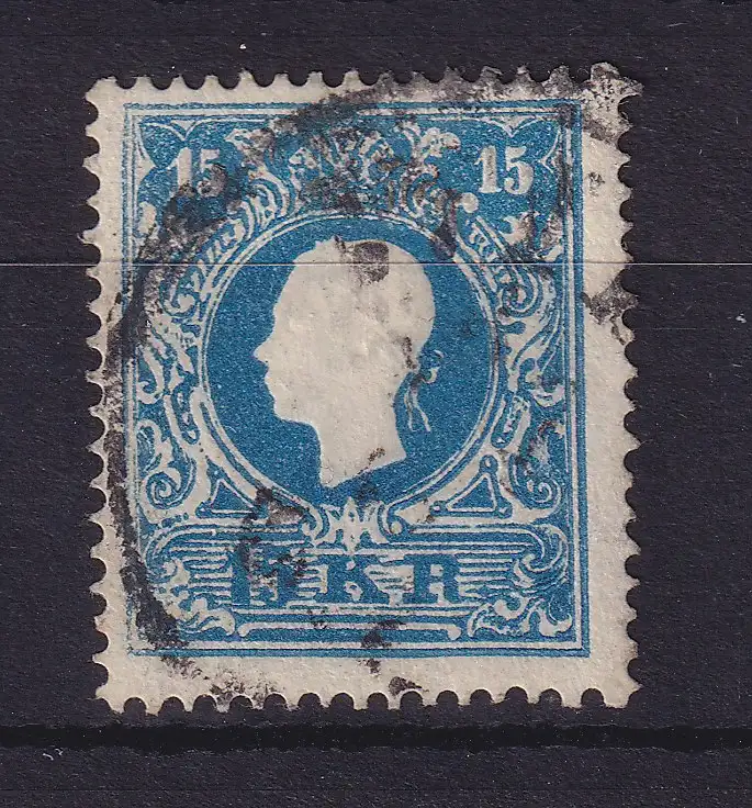 Österreich 1859 Kaiser Franz Joseph 15 Kr Mi.-Nr. 15 I  gestempelt