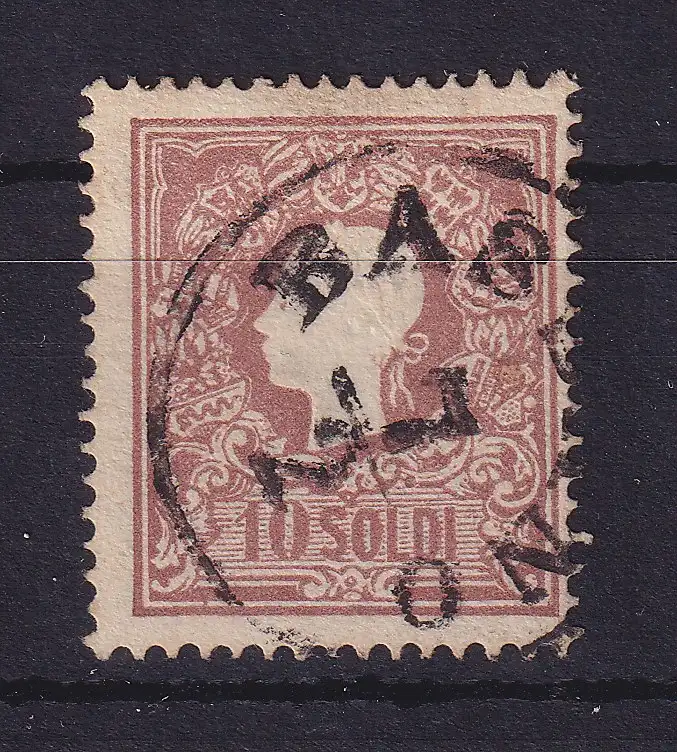 Lombardei-Venetien 1858 Kaiser Franz Joseph Mi.-Nr. 10 I  O BASSANO