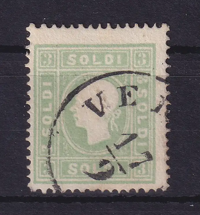 Lombardei-Venetien 1862 Kaiser Franz Joseph Mi.-Nr. 8 II a  O VENEZIA (?)