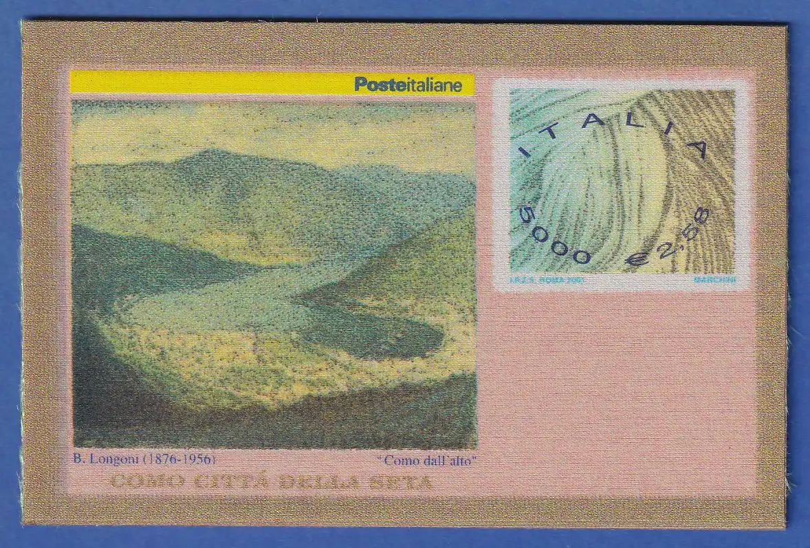 Italien 2001 Seidenindustrie in Como Ganzsachen-Umschlag U2 **