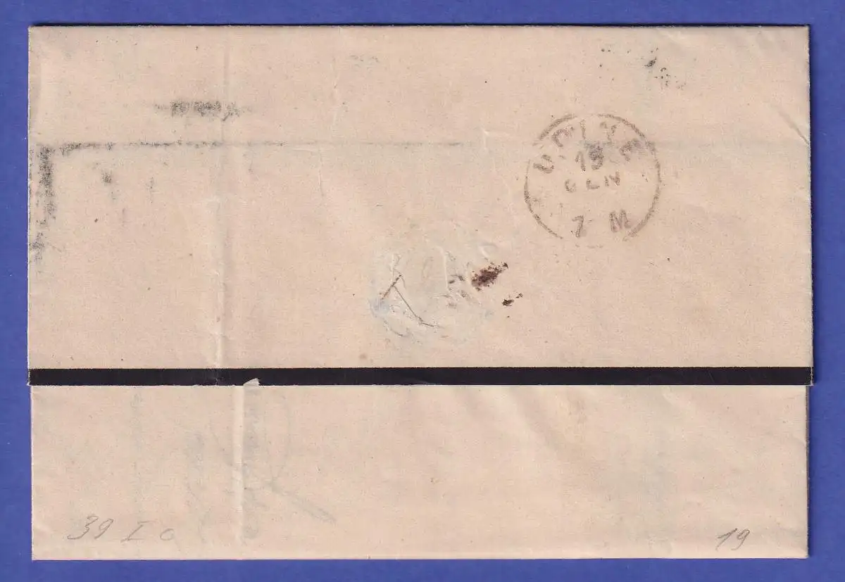 Österreich 15 Kr Mi.-Nr. 39 I c auf Brief O TRIEST nach UDINE 1870