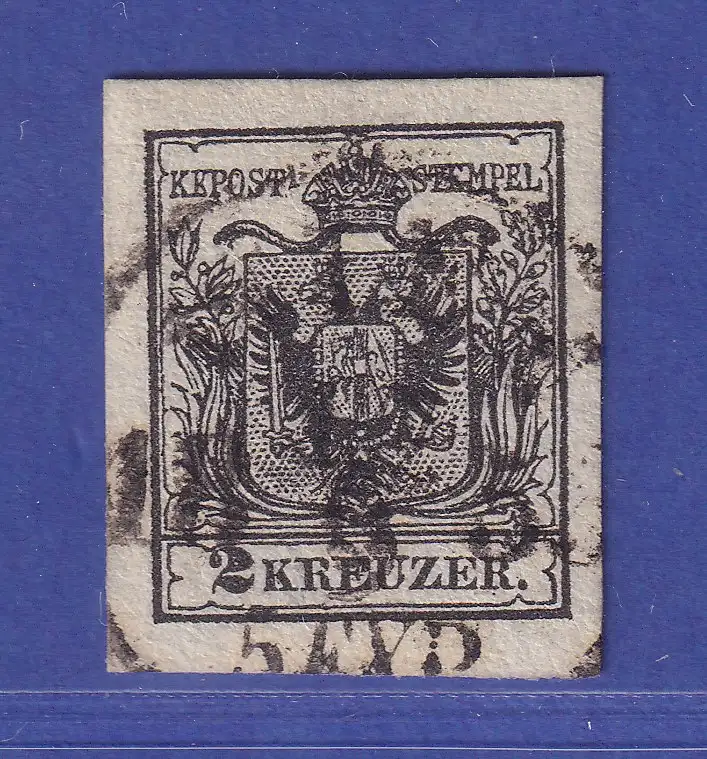 Österreich Wappen 2 Kr  Mi.-Nr. 2 X a  O