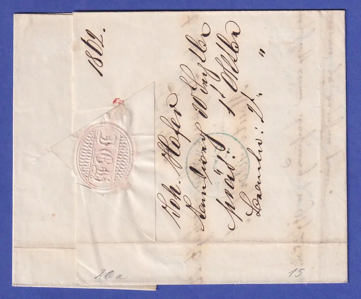 Österreich Franz Joseph 5 Kr  Mi.-Nr. 20 a auf Brief mit Einkreis-O TAMSWEG 1862