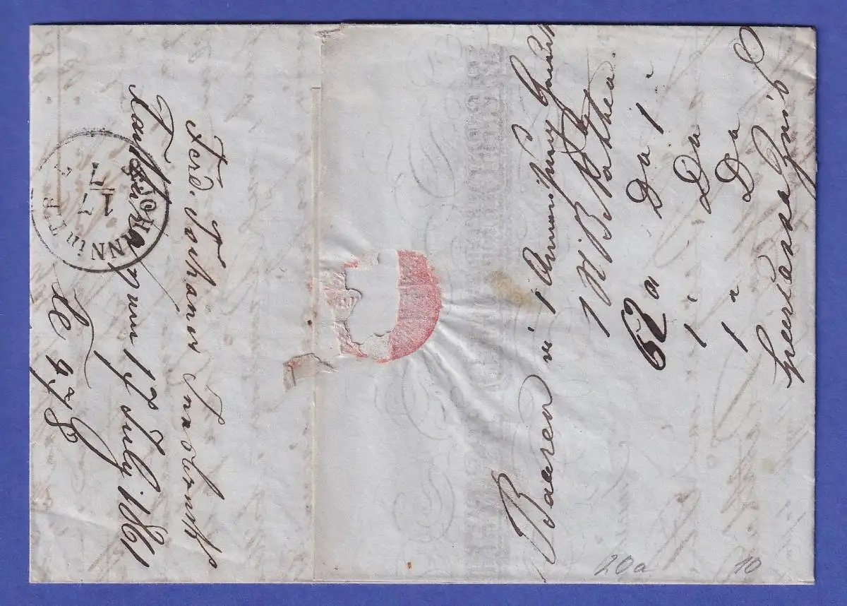Österreich Franz Joseph 5 Kr Mi.-Nr. 20a auf Brief mit Einkreis-O INNSBRUCK 1861