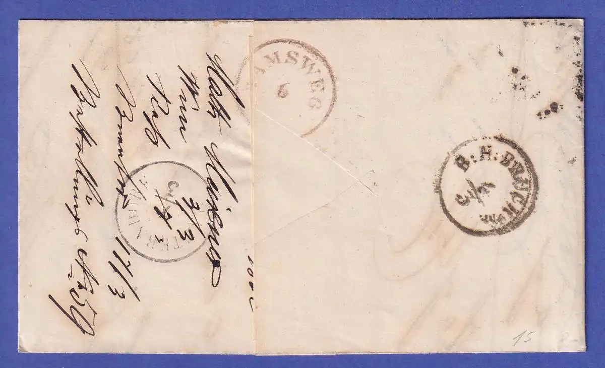Österreich Franz Joseph 15 Kr Mi.-Nr. 22 a auf Brief mit Einkreis-O WIEN 1862