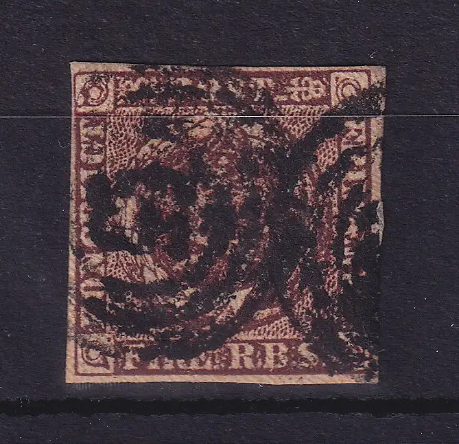 Dänemark 1852 Königskrone Mi.-Nr. 1 II a gestempelt