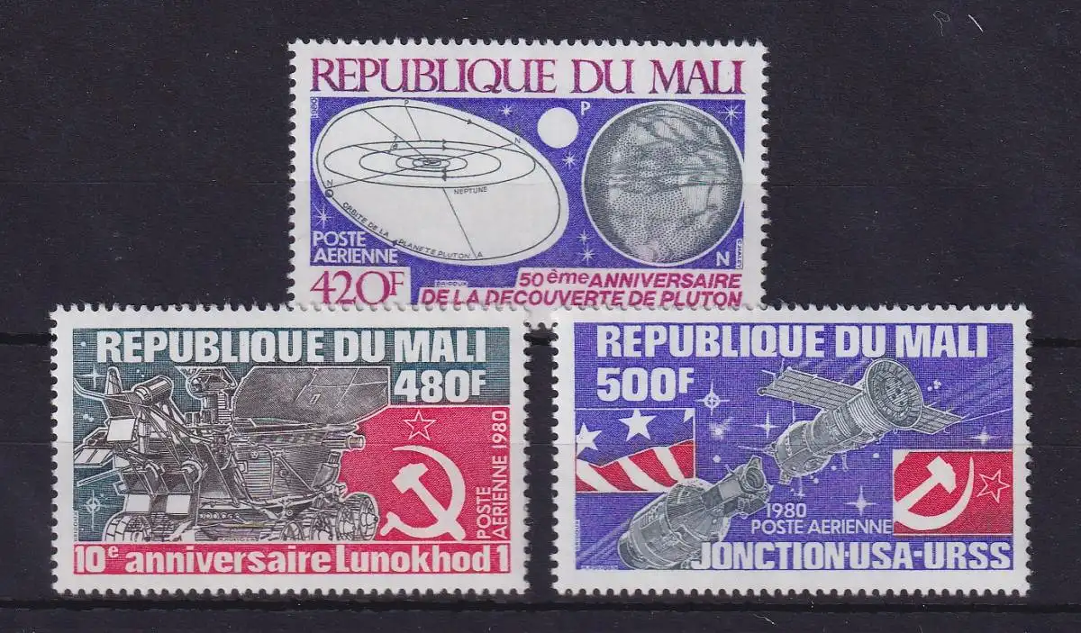 Mali 1980 Raumforschung und Raumfahrt Mi.-Nr. 771, 772-773 postfrisch **