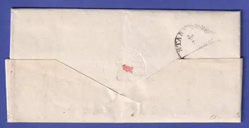 Bayern Juristischer Dienst-Brief mit Fingerhut-O AU b. München n. Starnberg 1855