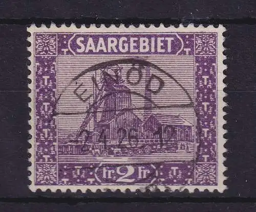 Saargebiet 1922 Freimarke 2 Franc Mi.-Nr. 95  O EINÖD