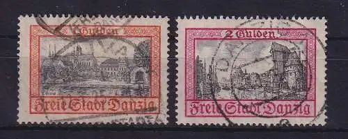 Danzig 1925 Stadtansichten  Mi.-Nr. 212-213  gestempelt