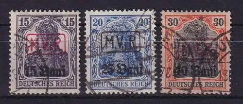 Dt. Besetzung 1. Weltkrieg Rumänien  Mi.-Nr. 1-3 O (Nr. 3 gpr. HOCHSTÄDTER BPP)