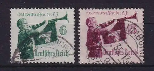 Dt. Reich 1935 HJ-Treffen Mi.-Nr. 584-585 y gestempelt