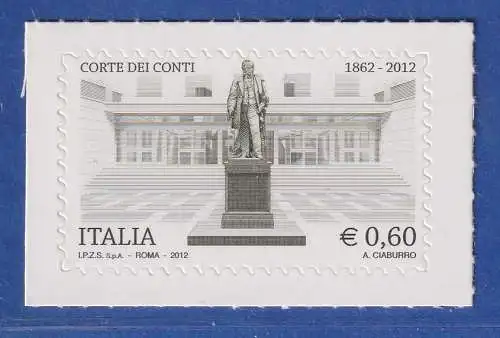 Italien 2012 Rechnungshof, Camillo Benso Graf von Cavour, Rom Mi.-Nr. 3557 **