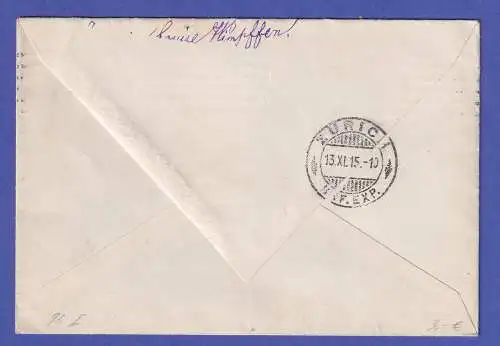 Bayern 1915 Ludwig III. 10 Pf Mi.-Nr. 96 I als MEF auf Brief nach CH O MÜNCHEN