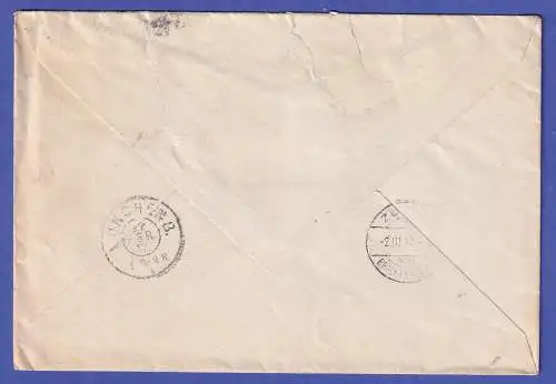 Bayern 1917 Ludwig III. 20 Pf Mi.-Nr. 97 II A als MEF auf R-Brief O UNTERHACHING