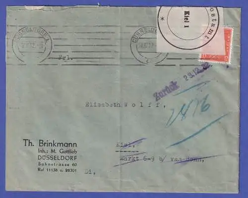 Dt. Reich 1932 Beschädigte Briefsendung amtlich wiederverschlossen Kiel