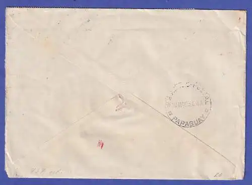 Dt. Reich 1935 Mi.-Nr. 437 u.a. in MiF auf Luftpost-Fenster-Brief O MAINLEUS