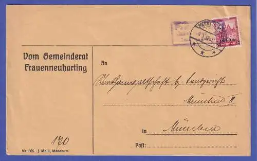 Dt. Reich 1932 Mi.-Nr. 464 auf Brief O Jakobneuharting bzw. MARKT GRAFING