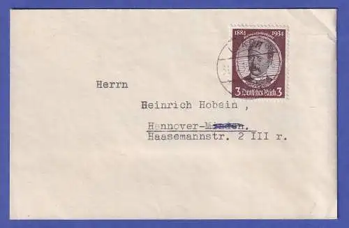Dt. Reich 1935 F. Lüderitz Mi.-Nr. 540 als EF auf Drucksache O LORCH