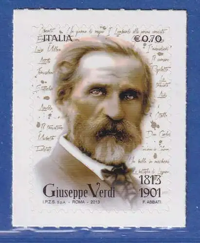 Italien 2013 Giuseppe Verdi, Komponist Mi.-Nr. 3626 **