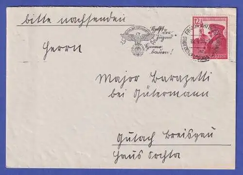 Dt. Reich 1939 Mi.-Nr. 691 auf Brief O FRANKFURT (MAIN)