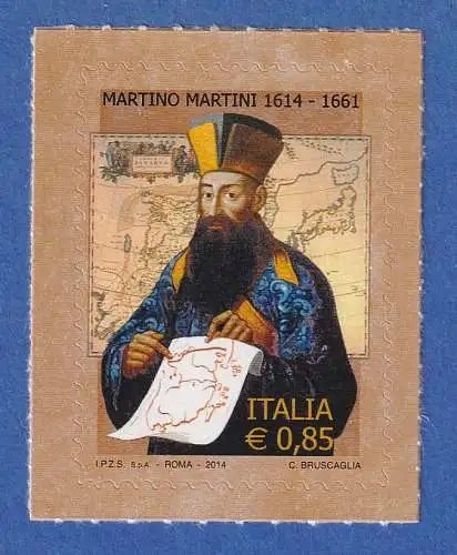 Italien 2014 Martino Martini, Jesuit, Chinamissionar Mi.-Nr. 3675 **