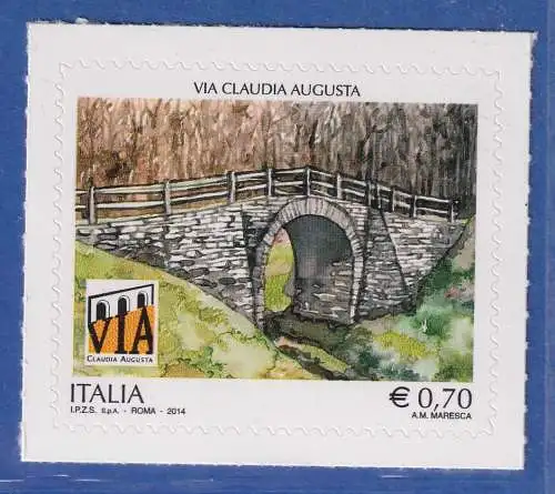 Italien 2014 Brücke der Römerstrße, Via Claudia Augusta  Mi.-Nr. 3689 **