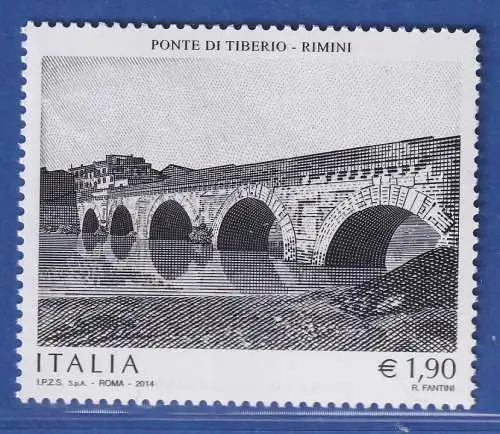 Italien 2014 Tiberius-Brücke, Rimini  Mi.-Nr. 3690 **