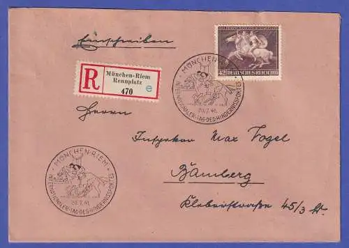 Dt. Reich 1941 Mi.-Nr. 780 auf R-Brief mit So.-O MÜNCHEN-RIEM